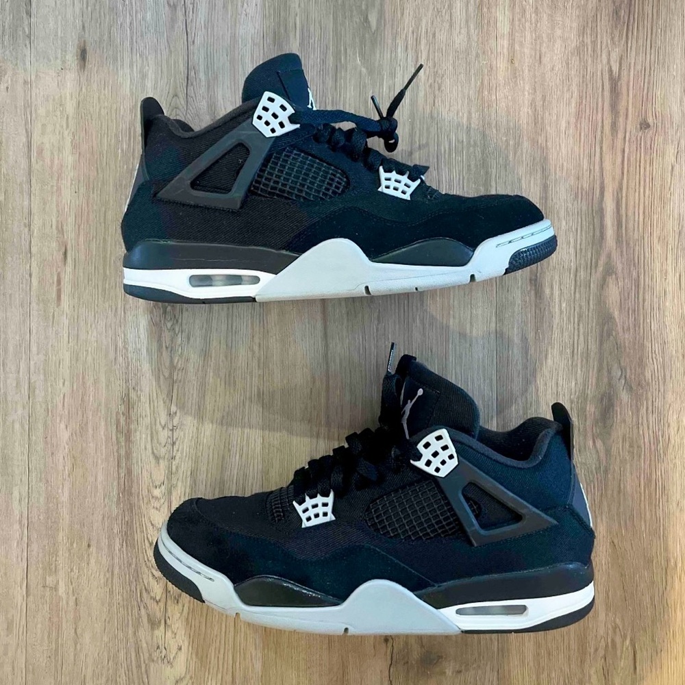 Air Jordan 4 SE Black Canvas size 10.5 used with box DH7138-006